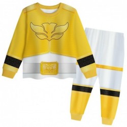 Size is 2t-3t(100cm) boys Power Rangers black Costumes Long Sleeve 2-piece Pajamas