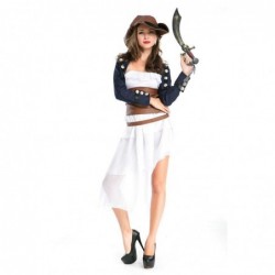 Size is Free size Adult sexy Woman Pirates of the Caribbean cowboy Costumes Halloween