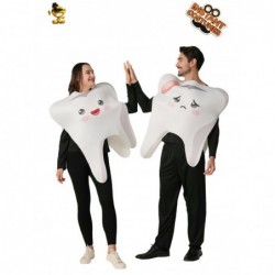 Size is Free size For Adult couple cute tooth Jumpsuit Costumes Halloween