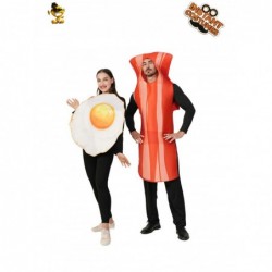 Size is Free size For Adult couple Funny food Fried Eggs Bacon Costumes Halloween