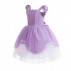 Size is 1tt(70cm) Toddler Girls' sofia Princess Short Sleeve dress Halloween Costumes