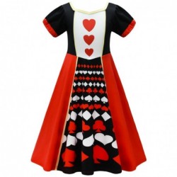 Size is 3t-4t(110cm) girls' The Queen Of Hearts Short Sleeve dress Halloween Costumes