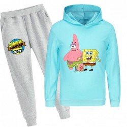 Size is 2t-3t(100cm) kids' Patrick Star and SpongeBob SquarePants Hoodies sets gary pants