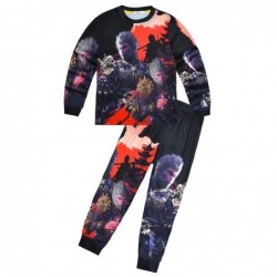 Size is 3t-4t(110cm) kids Black Myth Wukong Long Sleeve Pajamas Costumes 2-piece