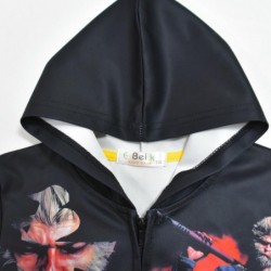 Size is 4t-5t(110cm) Black Myth Wukong Sweatshirts zipper for boys Long Sleeve Hooded