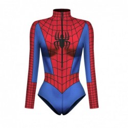 Size is S woman Spider-Man Bodysuit Halloween Costumes colorful