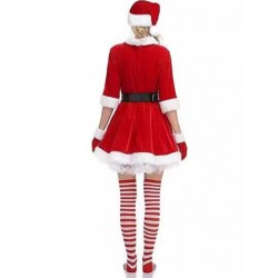 Size is Adult s women Christmas dress Costumes Christmas with cap gloves socks