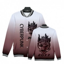 Size is Xxs Cyberpunk 2077 Sweatshirt with Front Button Closure for BOYS