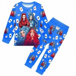 Size is 3t-4t(110cm) Girls Descendants 4 Red And Chloe Pajamas 7-8T long Sleeve 2-piece