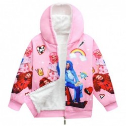 Size is 4t-5t(110cm) Descendants print winter Hoodies fleece lined For girls 8-10t