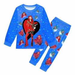 Size is 3t-4t(110cm) Descendants 4 Red Pajamas long Sleeve 2-piece For girls 7-8T