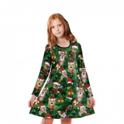 Size is 2t-3t(110cm) Christmas dress Long Sleeve Round Collar8-10t girls