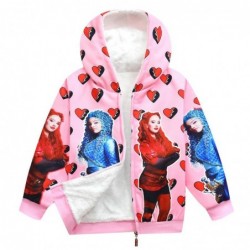 Size is 4t-5t(110cm) For girls Descendants Red And Chloe fleece lined winter Hoodies