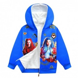 Size is 4t-5t(110cm) Descendants Red And Chloe fleece lined winter Hoodies For kids