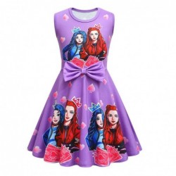 Size is 2t-3t(100cm) Descendants Red And Chloe print dress Sleeveless girls 8-10T summer Outfits