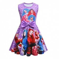 Size is 2t-3t(100cm) Descendants girls print dress Sleeveless girls 8-10T summer Outfits