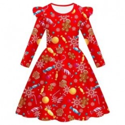 Size is 2t-3t(100cm) girls Christmas candy print dress Long Sleeve winter Outfits 8-10T