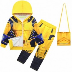 Size is 4t-5t(110cm) deadpool yellow Hooded zipper Sweatshirts for boys Long Sleeve