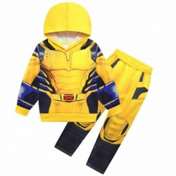 Size is 4t-5t(110cm) for boys deadpool yellow Hooded sets Sweatshirts Long Sleeve