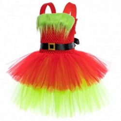 Size is S 2t-3t Toddler Girls' The Grinch red tutu Costumes Halloween birthday dress with Hair band