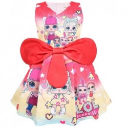 Size is 2T-3T Big Bow Front Lol Surprise Party Birthday Dress For Girl