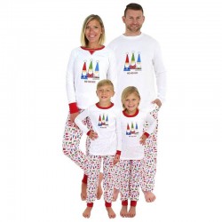 Size is 1T-2T Christmas Pyjamas Party Sets Santa Claus Matching Family For Adult Kids